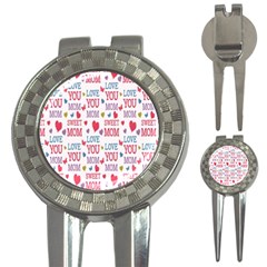 Love Mom Happy Mothers Day I Love Mom Graphic 3-in-1 Golf Divots by Vaneshop