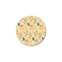 Love Mom Happy Mothers Day I Love Mom Graphic Pattern Golf Ball Marker by Vaneshop