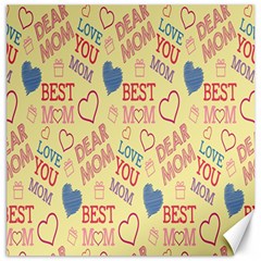 Love Mom Happy Mothers Day I Love Mom Graphic Pattern Canvas 20  X 20  by Vaneshop