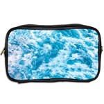 Blue Ocean Wave Texture Toiletries Bag (Two Sides) Back