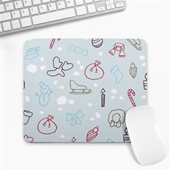 Winter Pattern Background Element Large Mousepad by Pakjumat