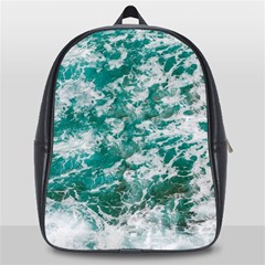 Blue Ocean Waves 2 School Bag (large) by Jack14