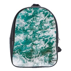 Blue Ocean Waves 2 School Bag (xl) by Jack14