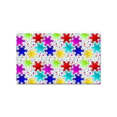 Snowflake Pattern Repeated Sticker Rectangular (10 Pack) by Amaryn4rt