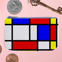 Mondrian-red-blue-yellow Large Coin Purse by Amaryn4rt