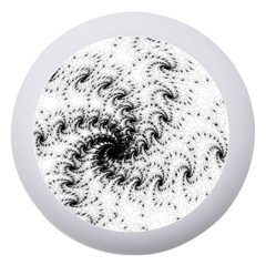 Fractal Black Spiral On White Dento Box With Mirror by Amaryn4rt