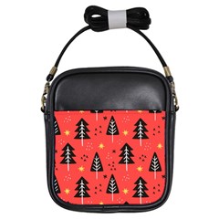 Christmas Christmas Tree Pattern Girls Sling Bag by Amaryn4rt