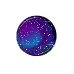 Realistic-night-sky-poster-with-constellations Hat Clip Ball Marker by Amaryn4rt