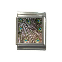 Peacock-feathers-pattern-colorful Italian Charm (13mm) by Amaryn4rt