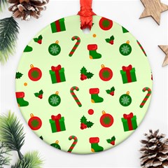 Festive Background Holiday Background Ornament (round) by Pakjumat