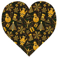 Christmas Background Wooden Puzzle Heart by Pakjumat