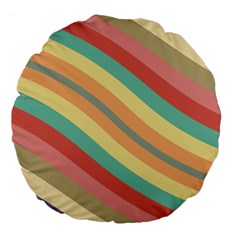 Pattern Design Abstract Pastels Large 18  Premium Flano Round Cushions by Pakjumat