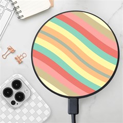 Pattern Design Abstract Pastels Wireless Fast Charger(black) by Pakjumat