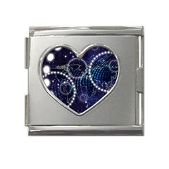 Continents Stars Networks Internet Mega Link Heart Italian Charm (18mm) by Pakjumat