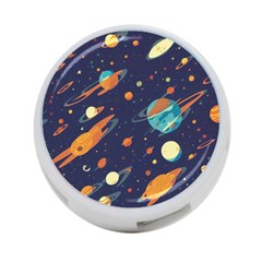 Space Galaxy Planet Universe Stars Night Fantasy 4-port Usb Hub (two Sides) by Pakjumat