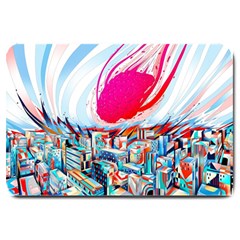 Artistic Psychedelic Art Large Doormat by Modalart