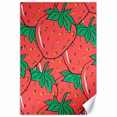 Texture Sweet Strawberry Dessert Food Summer Pattern Canvas 20  X 30  by Sarkoni