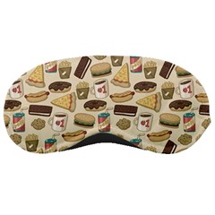 Junk Food Hipster Pattern Sleep Mask by Sarkoni