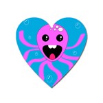 Bubble Octopus Copy Heart Magnet Front