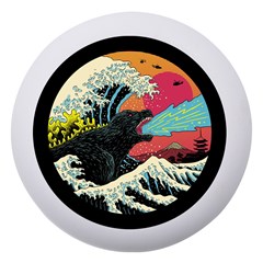 Retro Wave Kaiju Godzilla Japanese Pop Art Style Dento Box With Mirror by Modalart