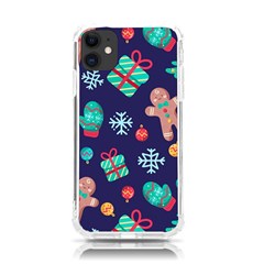 Christmas Texture New Year Background Trees Retro Pattern Iphone 11 Tpu Uv Print Case by Sarkoni