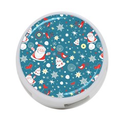 Christmas Pattern Santa Blue 4-port Usb Hub (two Sides) by Sarkoni