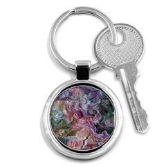 Blended Waves Key Chain (round) by kaleidomarblingart