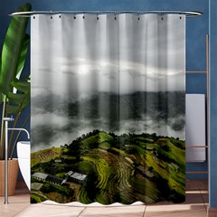 Residential Paddy Field Step Cloud Shower Curtain 60  X 72  (medium)  by Sarkoni