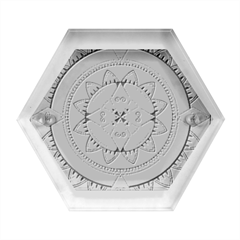 Drawing Mandala Art Hexagon Wood Jewelry Box by Amaryn4rt