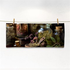 Apothecary Old Herbs Natural Hand Towel by Sarkoni