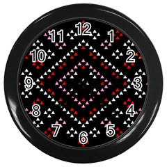 Pattern Abstract Design Art Wall Clock (black) by Ravend