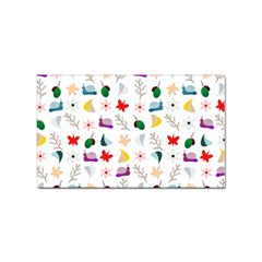 Snail Butterfly Pattern Seamless Sticker (rectangular) by Ravend