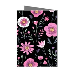 Flowers Pattern Mini Greeting Cards (pkg Of 8) by Ravend