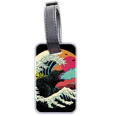 Retro Wave Kaiju Godzilla Japanese Pop Art Style Luggage Tag (two Sides) by Modalart