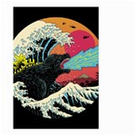 Retro Wave Kaiju Godzilla Japanese Pop Art Style Large Garden Flag (Two Sides) Back