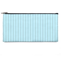 Stripes Striped Turquoise Pencil Case by Amaryn4rt