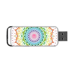 Mandala Pattern Rainbow Pride Portable Usb Flash (one Side) by Vaneshop