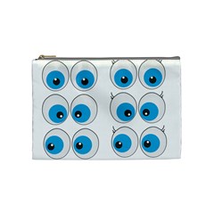 Eyes Comic Cartoon Fun Funny Toon Cosmetic Bag (medium) by Ndabl3x