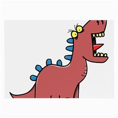 Dinosaur Dragon Drawing Cute Large Glasses Cloth (2 Sides) by Ndabl3x