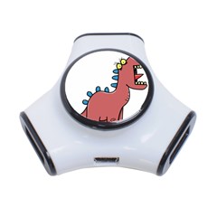 Dinosaur Dragon Drawing Cute 3-port Usb Hub by Ndabl3x