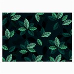 Leaves Foliage Plants Pattern Large Glasses Cloth Front