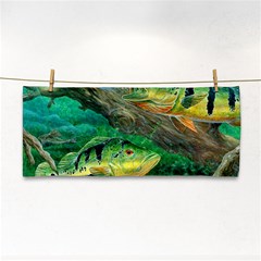 Peacock Bass Fishing Hand Towel by Sarkoni