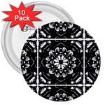 Kaleidoscope Mandala Art 3  Buttons (10 pack)  Front