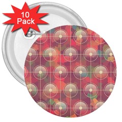 Colorful Background Abstract 3  Buttons (10 Pack)  by Sarkoni