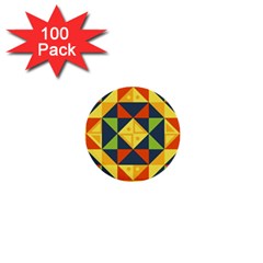 Background Geometric Color 1  Mini Buttons (100 Pack)  by Sarkoni