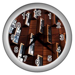 Abstract Architecture Building Business Wall Clock (silver) by Amaryn4rt