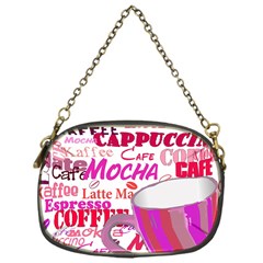 Coffee Cup Lettering Coffee Cup Chain Purse (one Side) by Amaryn4rt