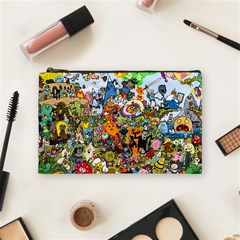 Cartoon Characters Tv Show  Adventure Time Multi Colored Cosmetic Bag (medium) by Sarkoni