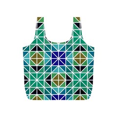 Mosaic Triangle Symmetry Full Print Recycle Bag (s) by Apen