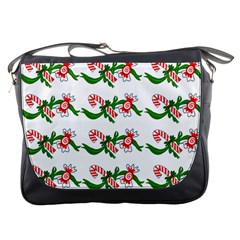 Sweet Christmas Candy Cane Messenger Bag by Modalart